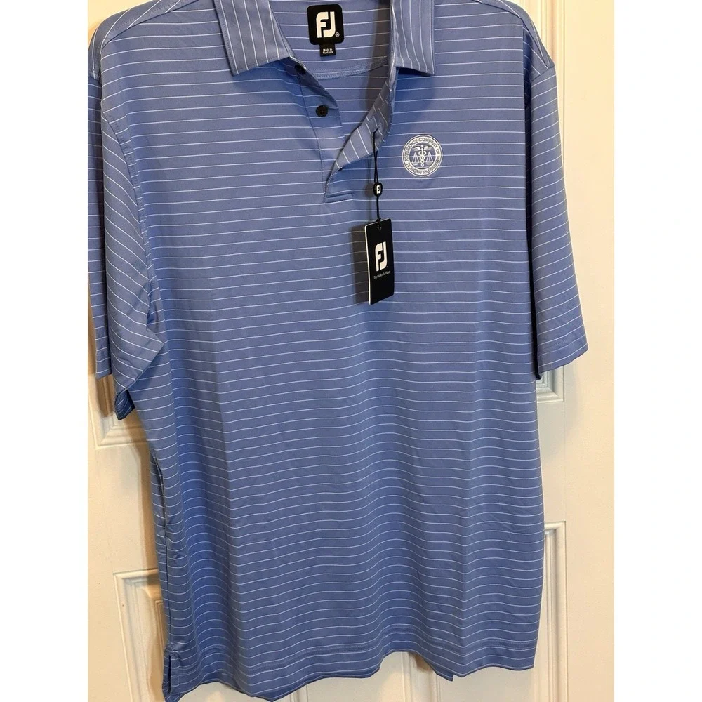 FootJoy Polo Men XL Blue‎ Athletic Fit Golf Performance Shirt With Tags - Picture 5 of 10